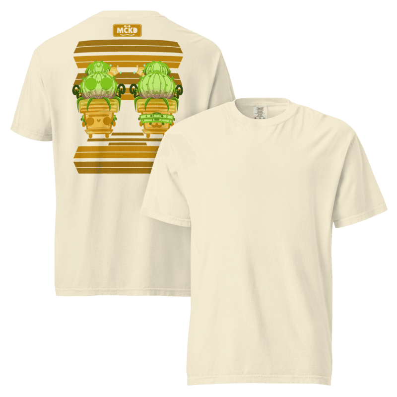 Cacti Back 0 3.0 - Heavy Cotton Shirt t-shirt colorway preview: Ivory — mckd.studio