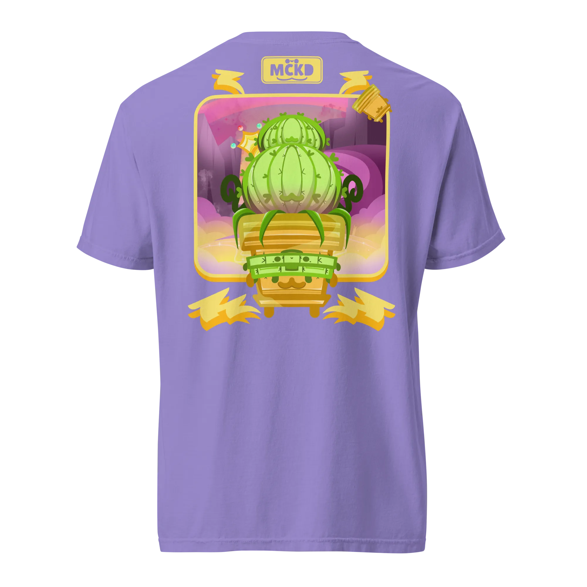 Original artwork back view — Cacti 0 - Heavy Cotton Shirt — Machikoulidana / mckd.studio