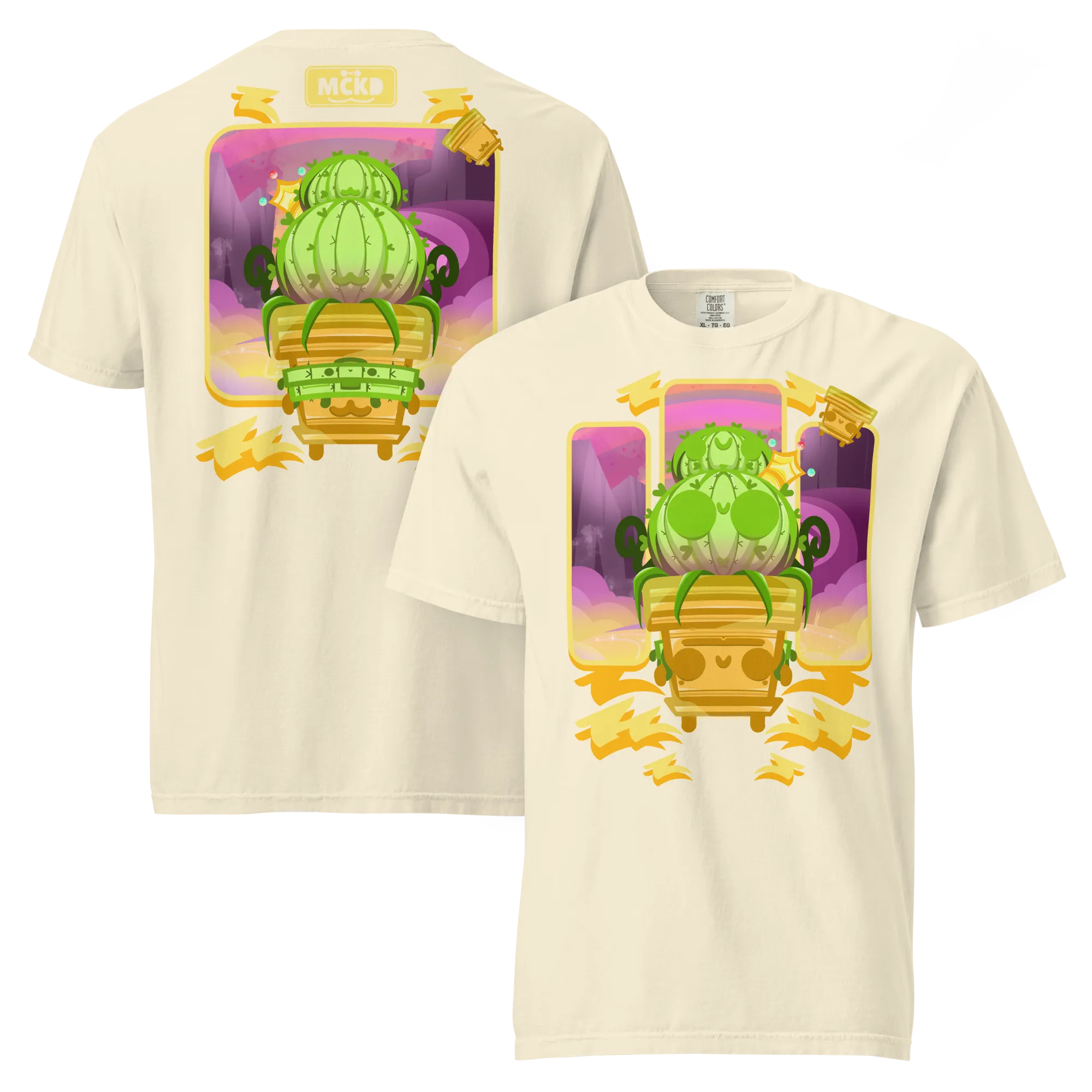 Cacti 0 - Heavy Cotton Shirt t-shirt colorway preview: Ivory — mckd.studio