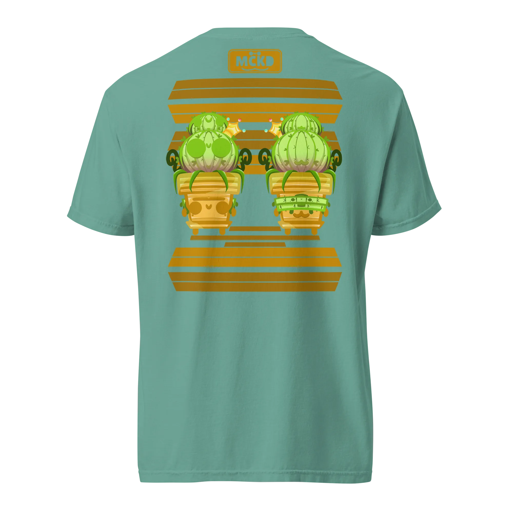 Original artwork back view — Cacti Back 0 - Heavy Cotton Shirt — Machikoulidana / mckd.studio