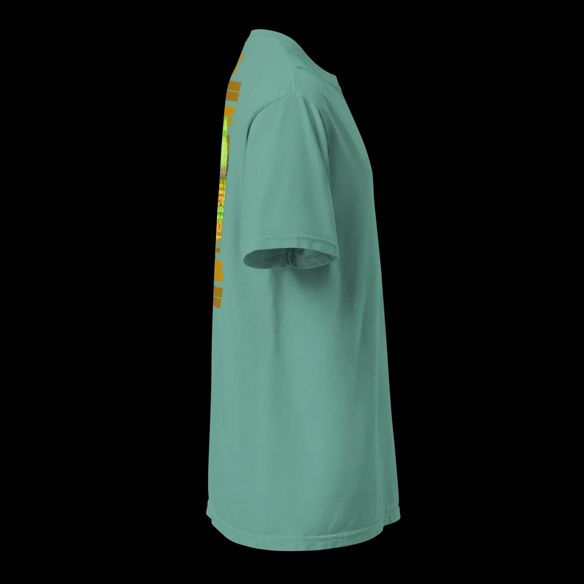 Side profile and t-shirt fit preview — Cacti Back 0 - Heavy Cotton Shirt — Machikoulidana / mckd.studio