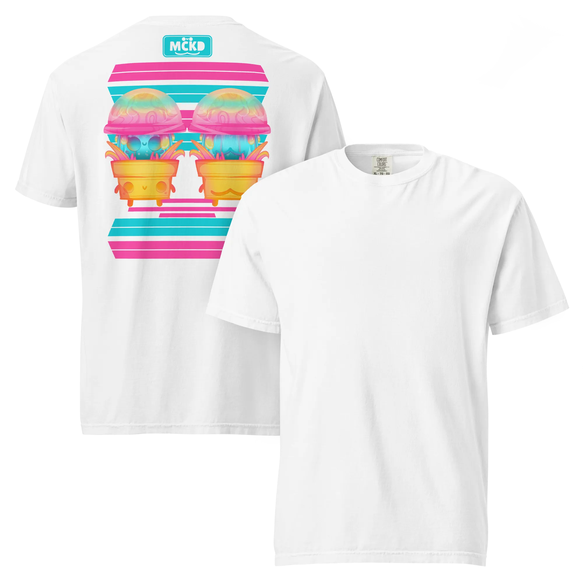 Mushi Back 0 - Heavy Cotton Shirt t-shirt colorway preview: White — mckd.studio