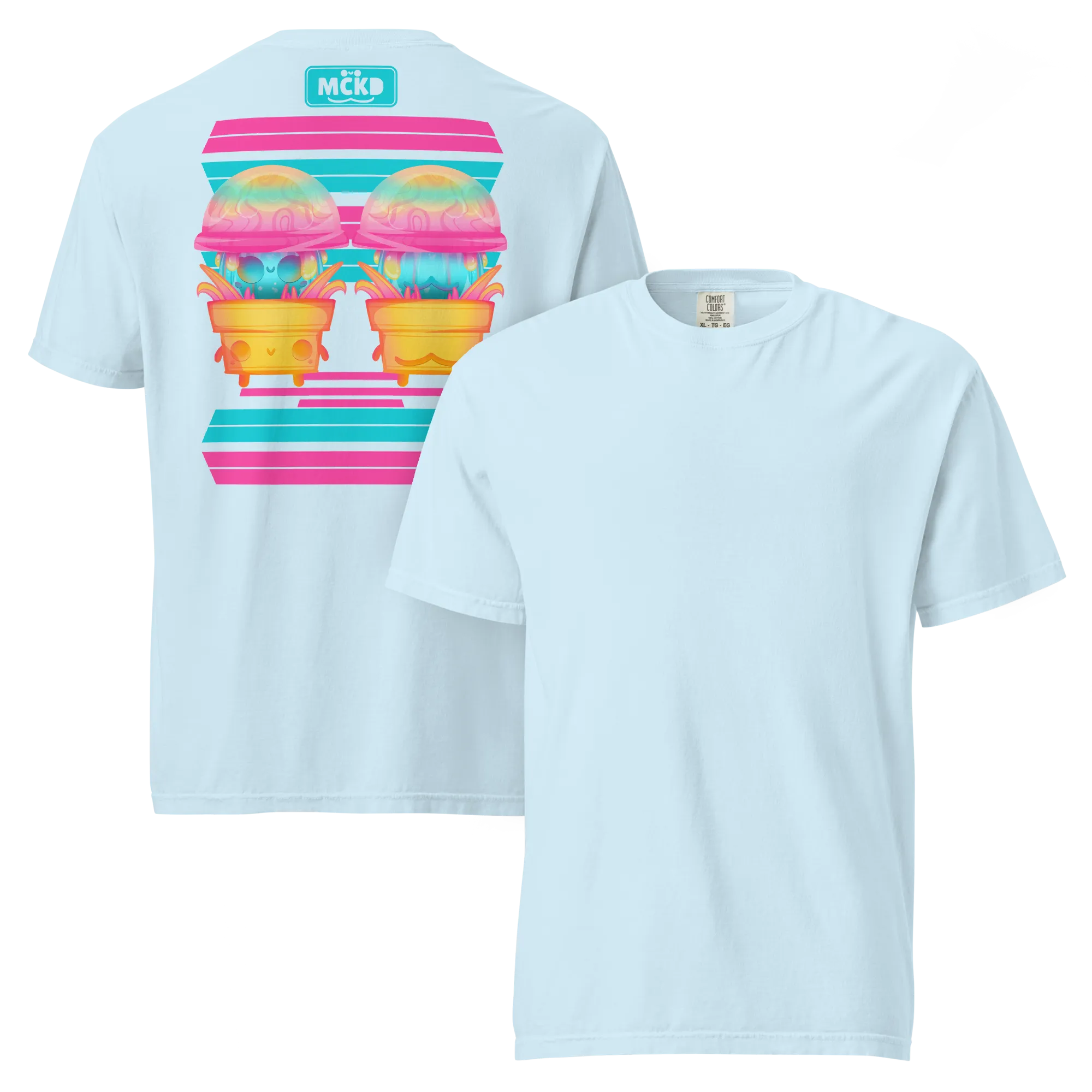 Mushi Back 0 - Heavy Cotton Shirt t-shirt colorway preview: Chambray — mckd.studio