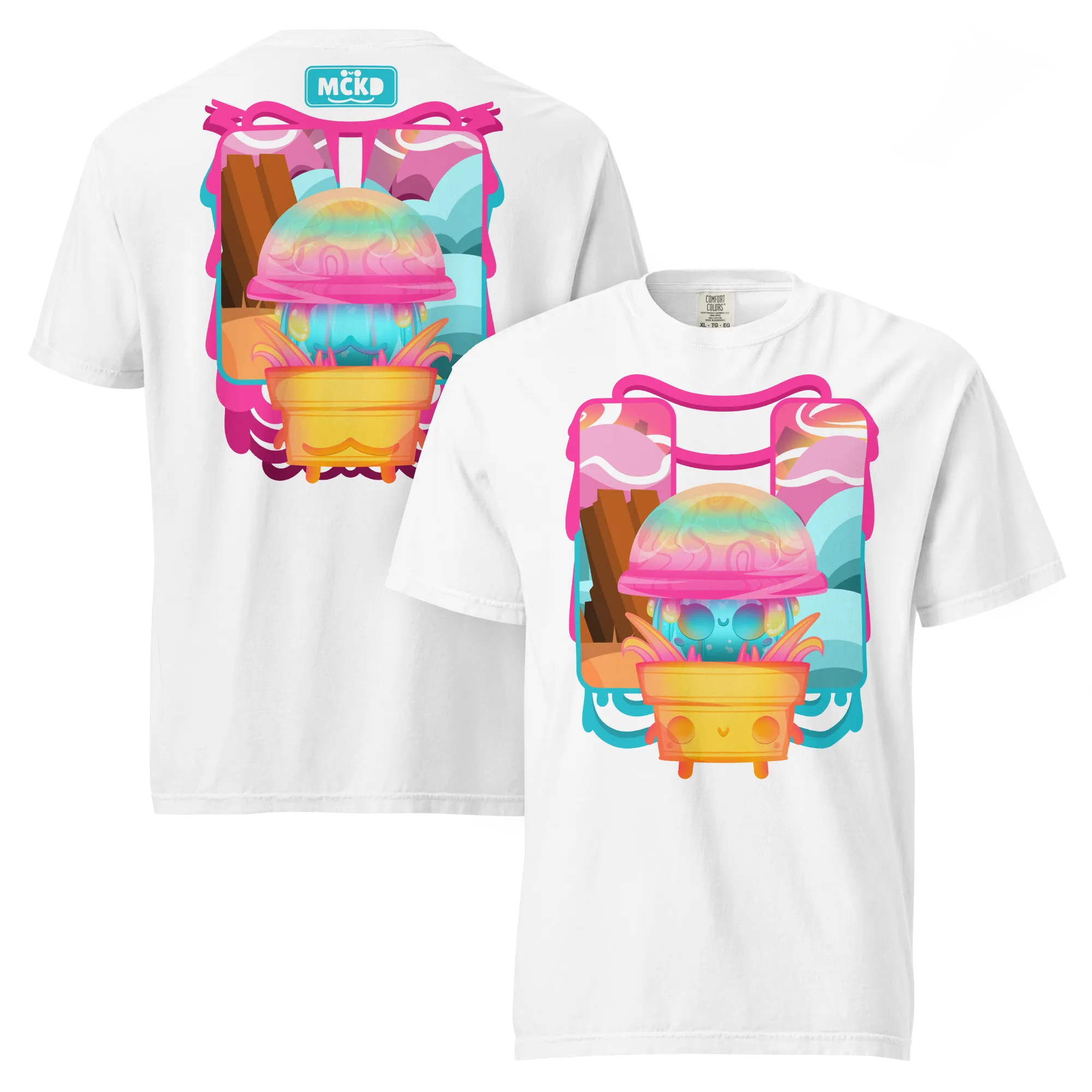 Mushi 0 - Heavy Cotton Shirt t-shirt colorway preview: White — mckd.studio