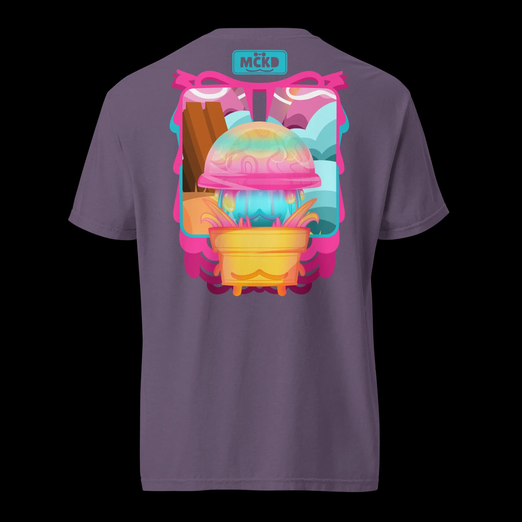 Original artwork back view — Mushi 0 - Heavy Cotton Shirt — Machikoulidana / mckd.studio
